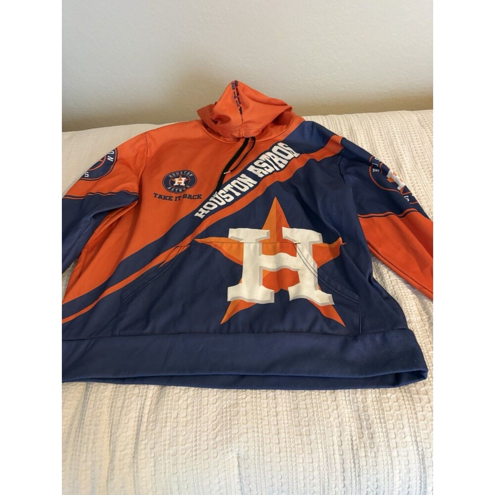 Houston Astros Take It Back Hoodie 2XL Orange Navy All Over Print MLB